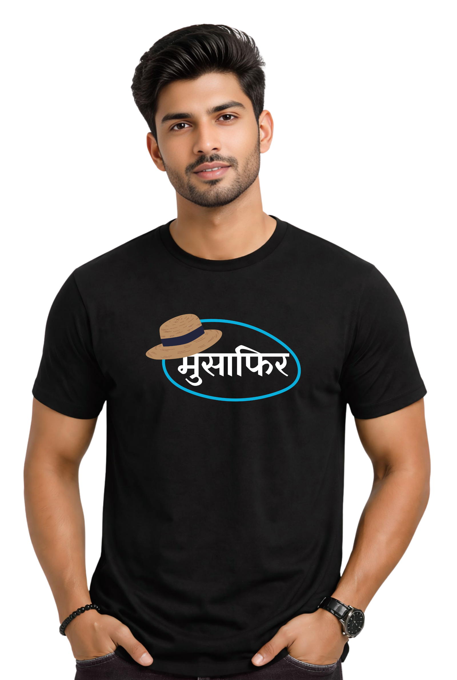 Kasturika Musafir Graphic Printed Regular Fit Unisex T-Shirt – 100% Premium Cotton T-Shirt Image 
