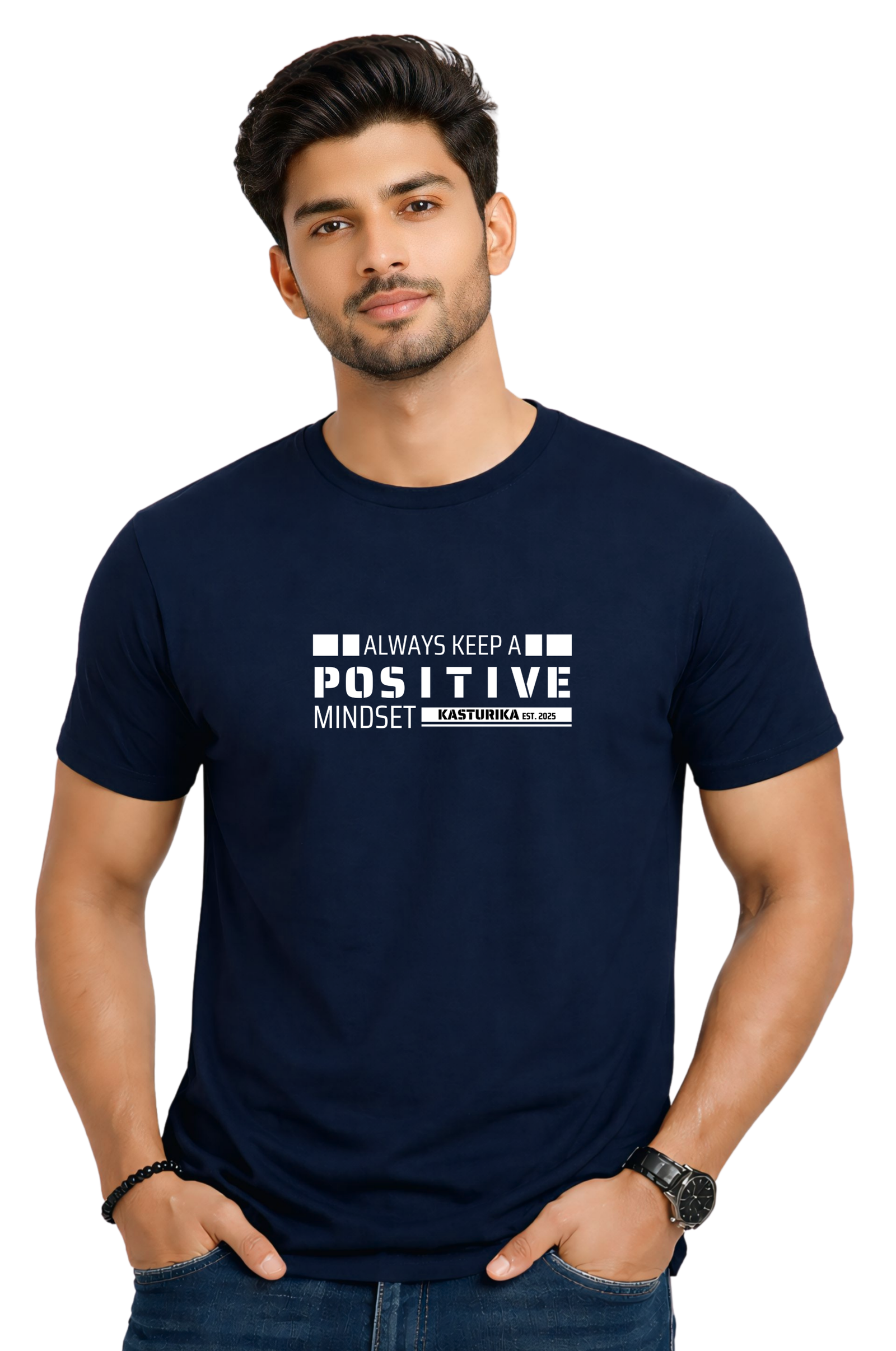 Kasturika “Positive Mindset” Unisex Regular Fit T-Shirt  | Premium 100% Cotton T-Shirt Image 