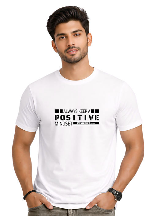 Kasturika “Positive Mindset” Unisex Regular Fit T-Shirt  | Premium 100% Cotton T-Shirt Image