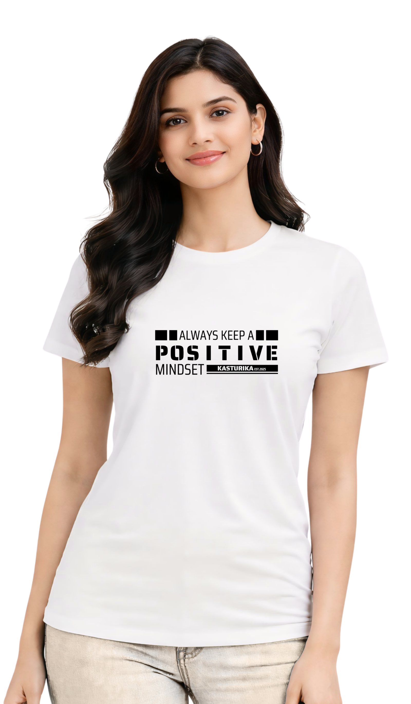 Kasturika “Positive Mindset” Unisex Regular Fit T-Shirt  | Premium 100% Cotton T-Shirt Image 