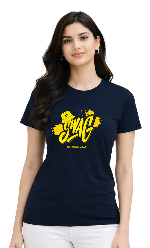 Kasturika “SWAG” Graphic Printed Regular T-Shirt for Men & Women | Premium Cotton Tee