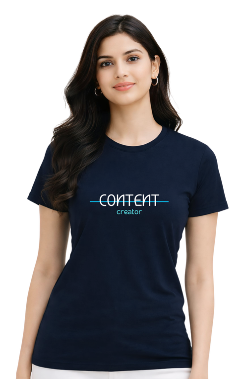Kasturika “Content Creator” Regular Fit T-Shirt –  Premium 100% Cotton T-Shirt  Image
