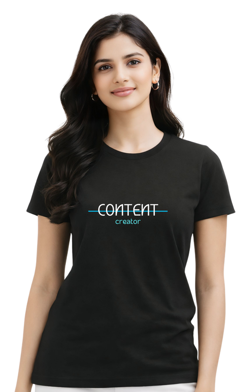 Kasturika “Content Creator” Regular Fit T-Shirt –  Premium 100% Cotton T-Shirt 