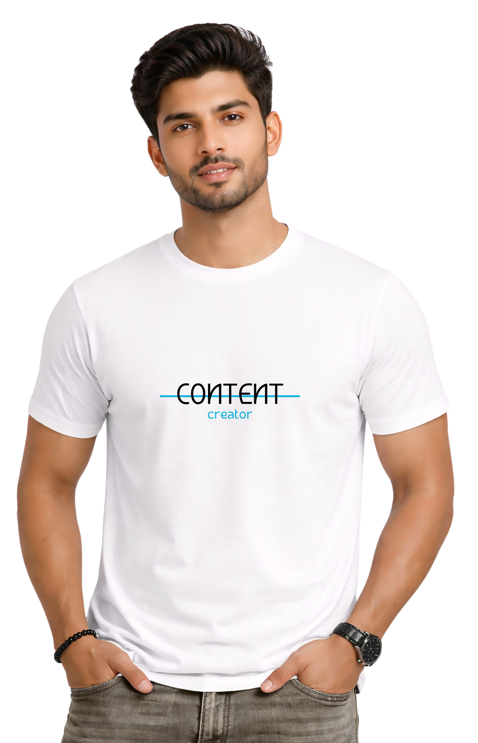 Kasturika “Content Creator” Regular Fit T-Shirt –  Premium 100% Cotton T-Shirt  Image 