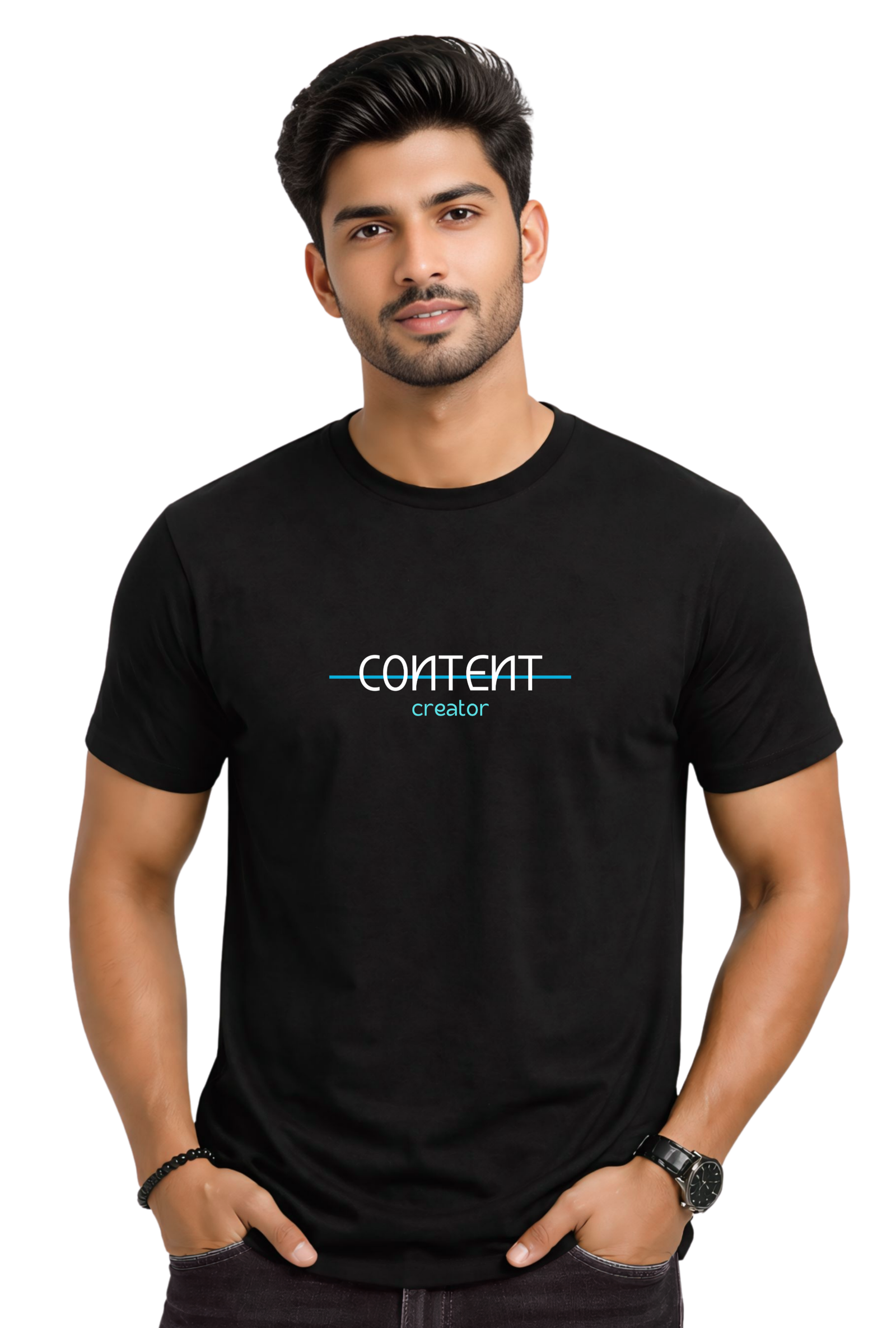 Kasturika “Content Creator” Regular Fit T-Shirt –  Premium 100% Cotton T-Shirt  Image 