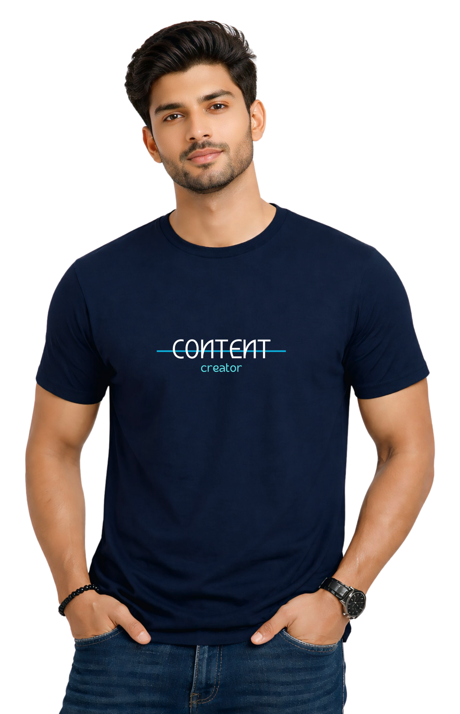 Kasturika “Content Creator” Regular Fit T-Shirt –  Premium 100% Cotton T-Shirt  Image 