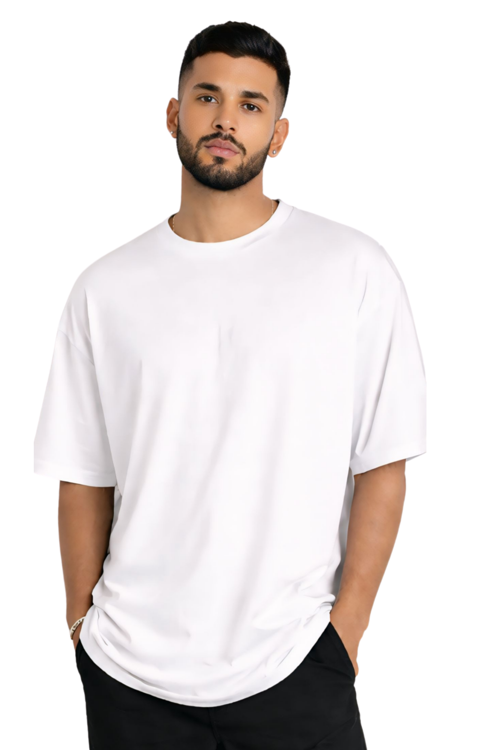 Kasturika Plain White Oversized T-Shirt for Unisex | Premium 100% cotton  Image
