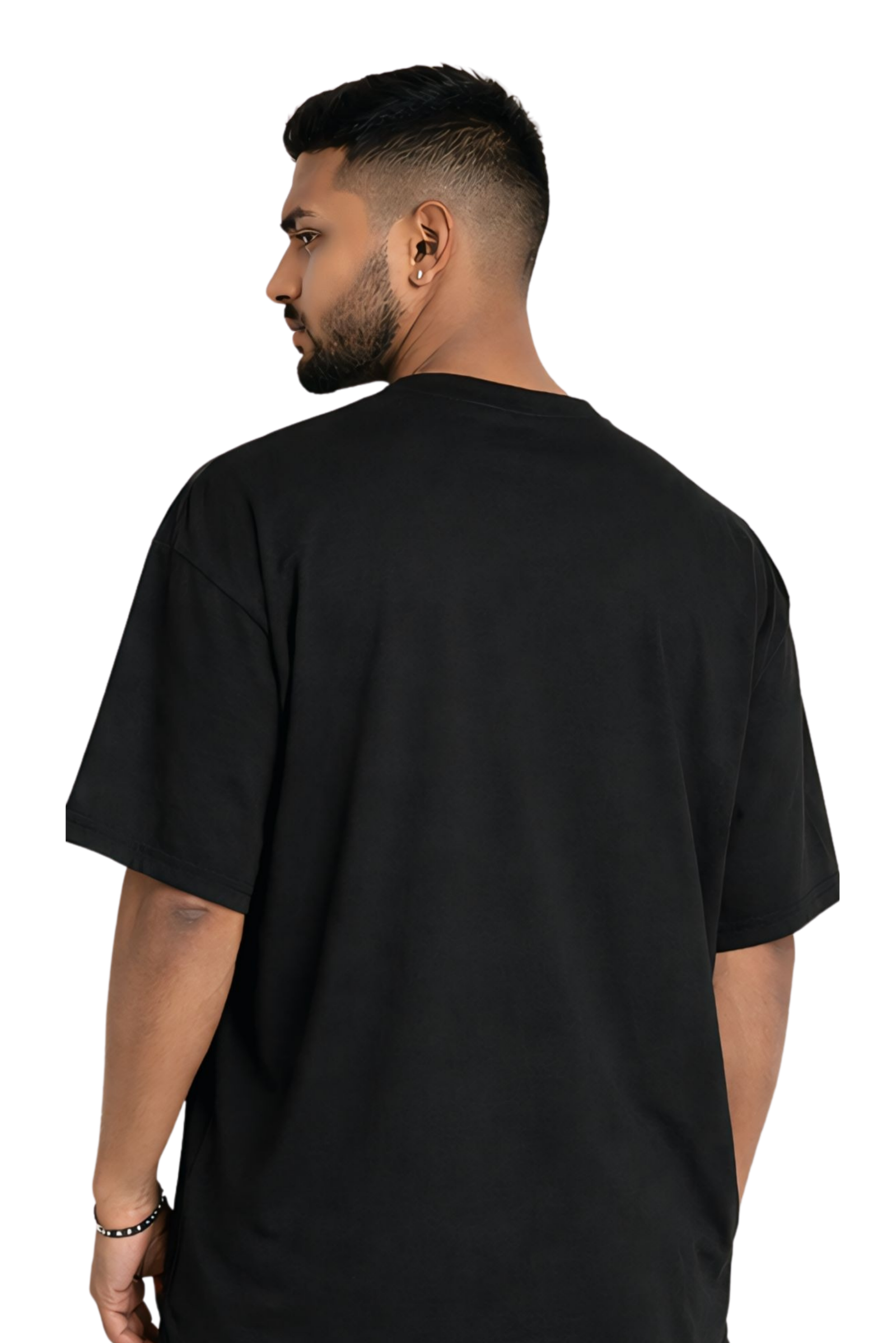 Kasturika Plain Black Oversized T-Shirt for Unisex | Premium 100% Cotton 