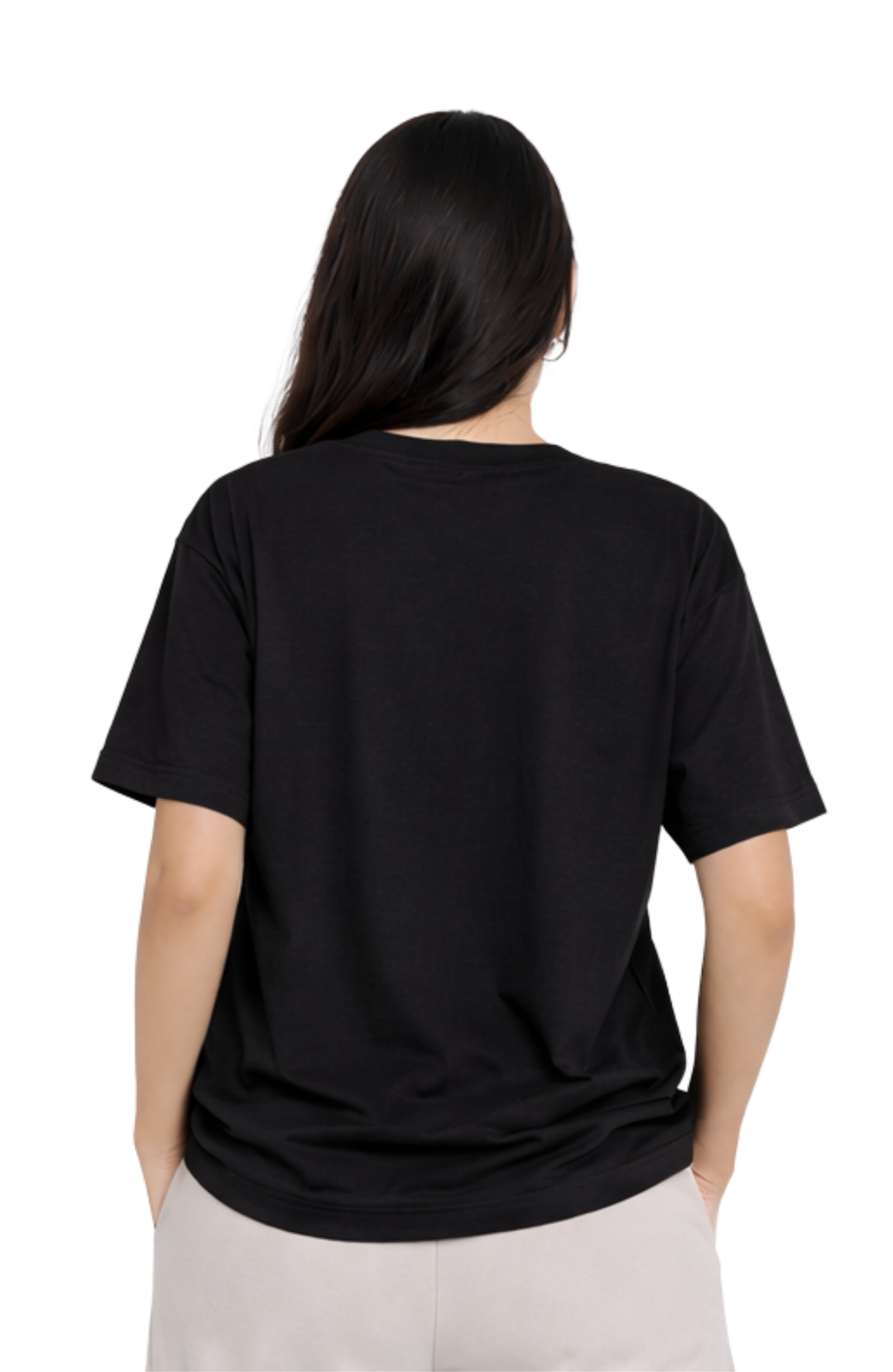 Kasturika Plain Black Oversized T-Shirt for Unisex | Premium 100% Cotton  Image 