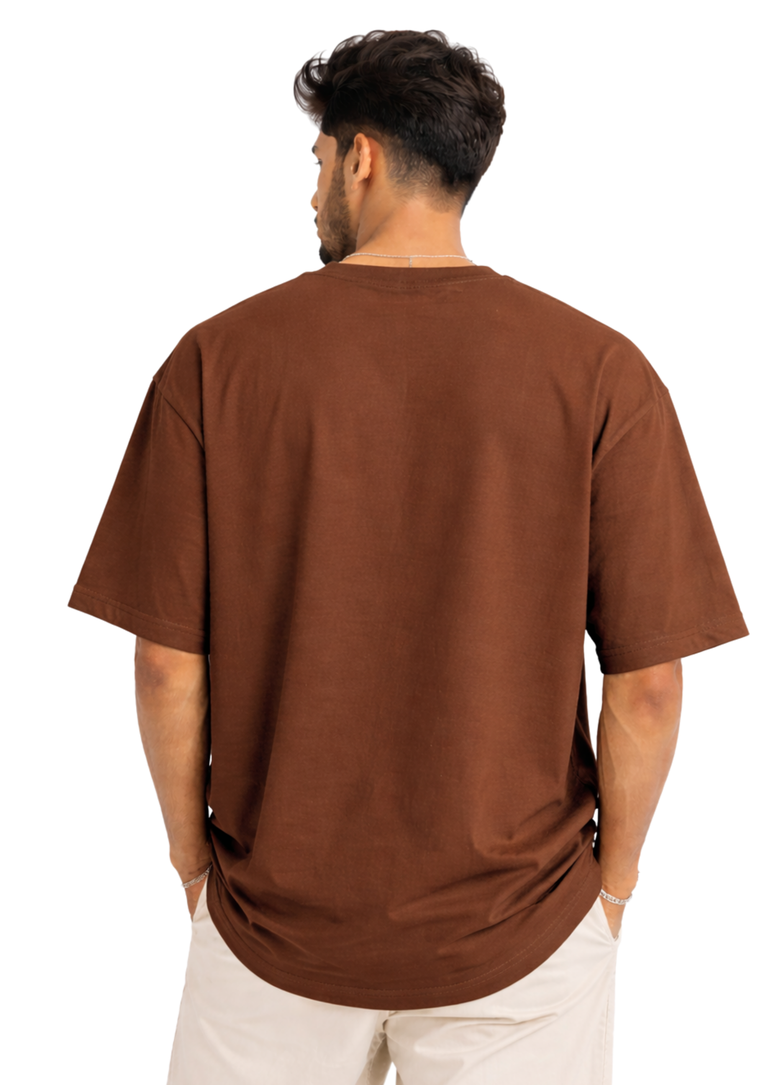 Kasturika Plain Brown Oversized T-Shirt for Unisex | Premium 100% Cotton 