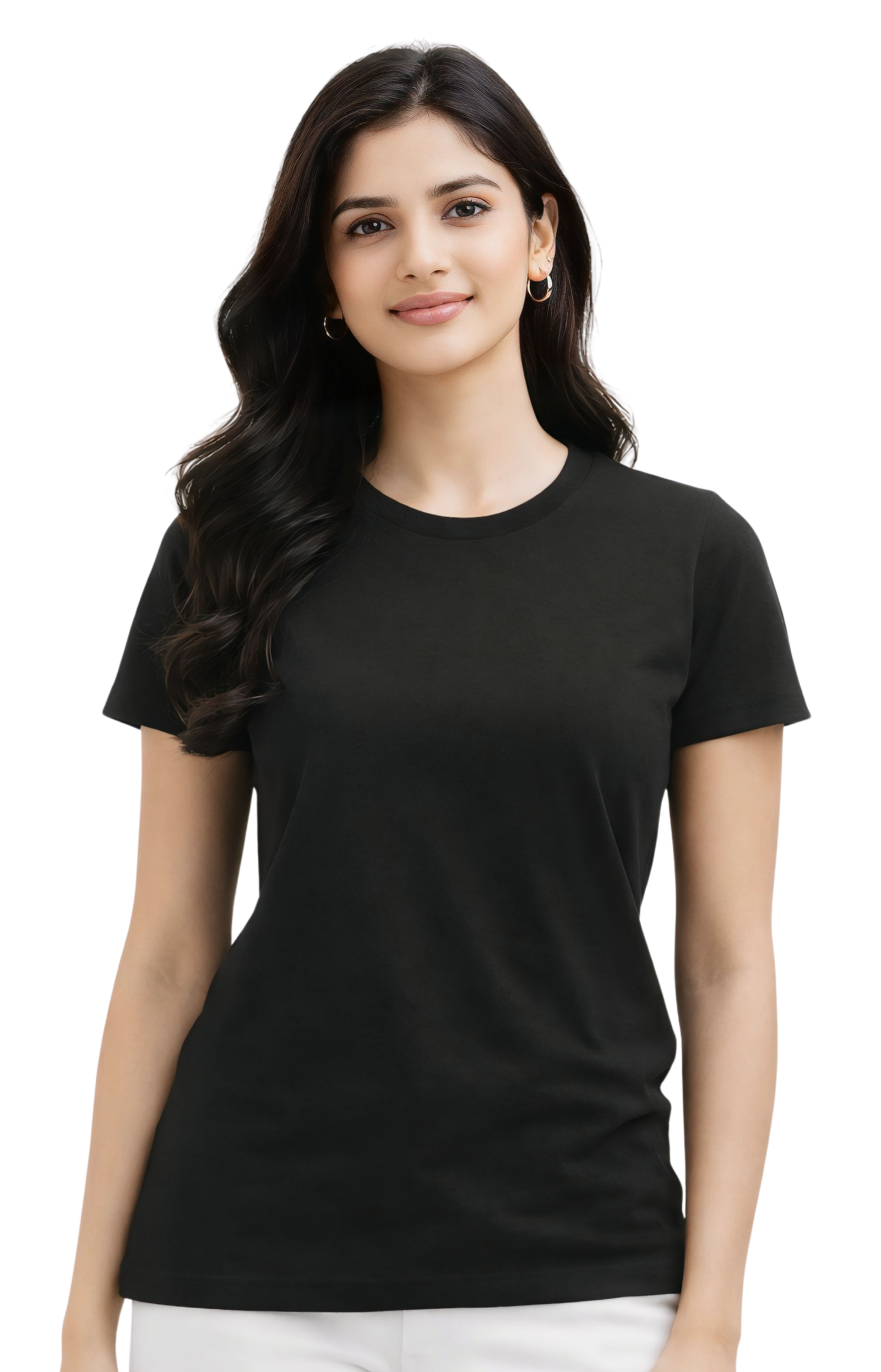 Kasturika Plain Black Regular Fit T-Shirt for Unisex | Premium 100% Cotton Tee
