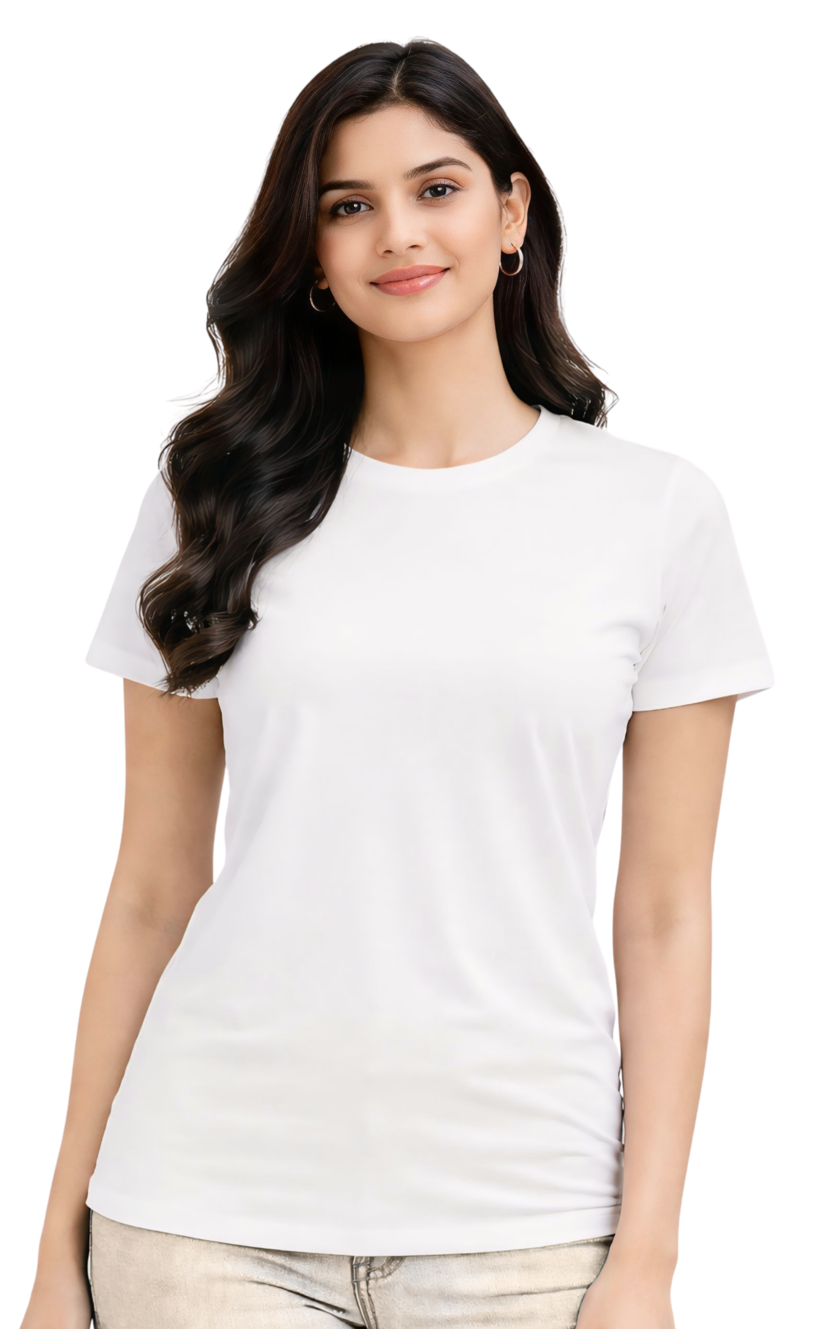 Kasturika Plain White Regular Fit T-Shirt for Unisex | Premium 100% Cotton Tee