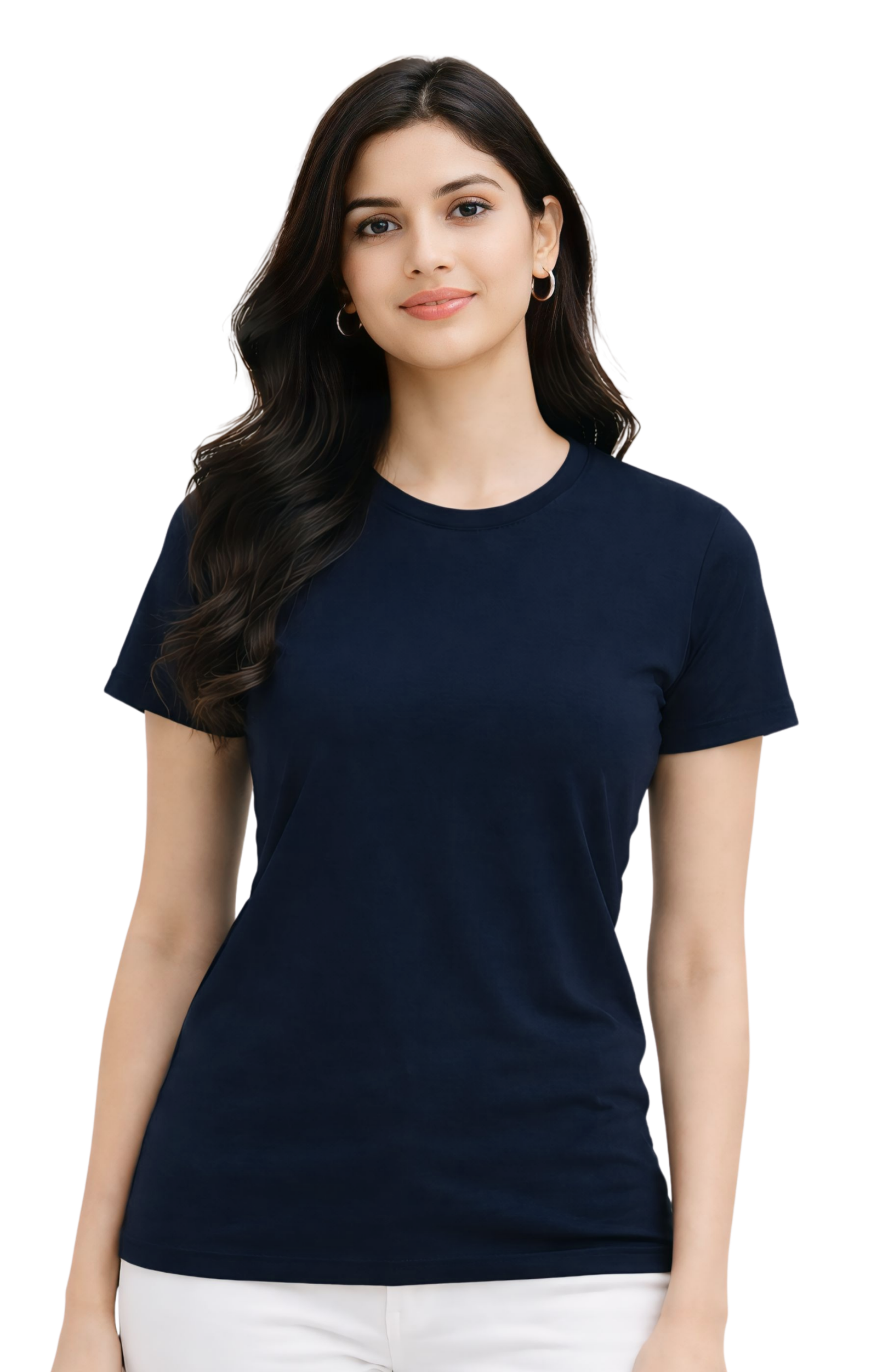 Kasturika Plain Navy Blue Regular Fit T-Shirt for Unisex | Premium 100% Cotton Tee