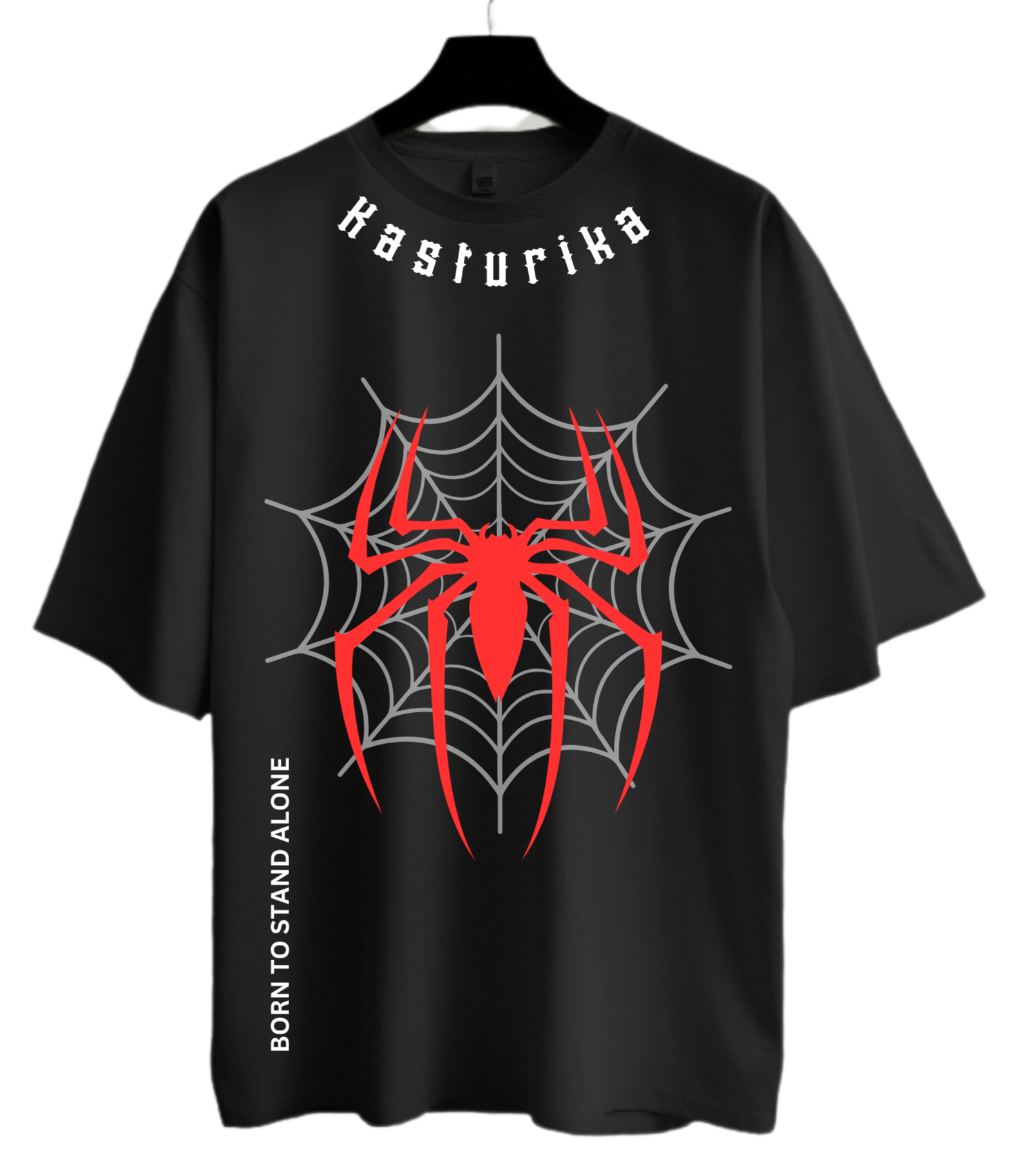 Spider Web Oversized T-Shirt For Unisex | Kasturika 100% Premium Cotton Image 