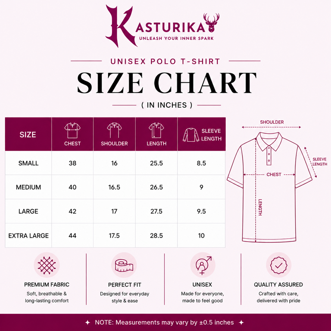 Kasturika Unisex Black Polo T-Shirt – Premium Matty Cotton  Image 