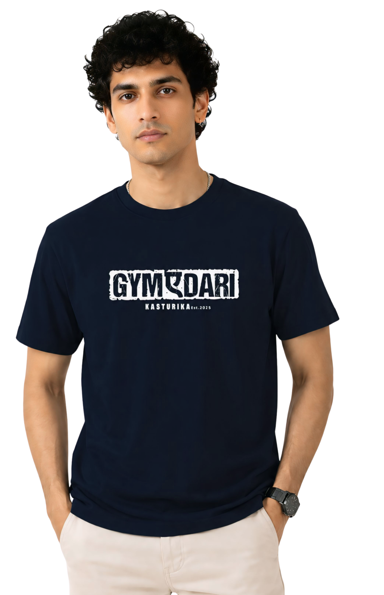 GymEdari Graphic Printed Regular Fit T-Shirt for Unisex | Kasturika 100% Premium Cotten T -Shirt  Image 