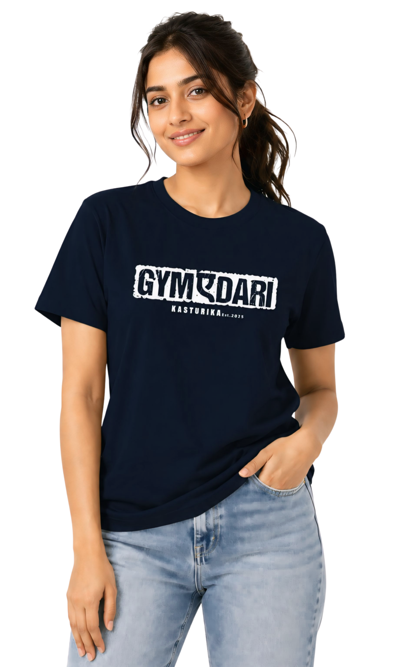 GymEdari Graphic Printed Regular Fit T-Shirt for Unisex | Kasturika 100% Premium Cotten T -Shirt  Image 