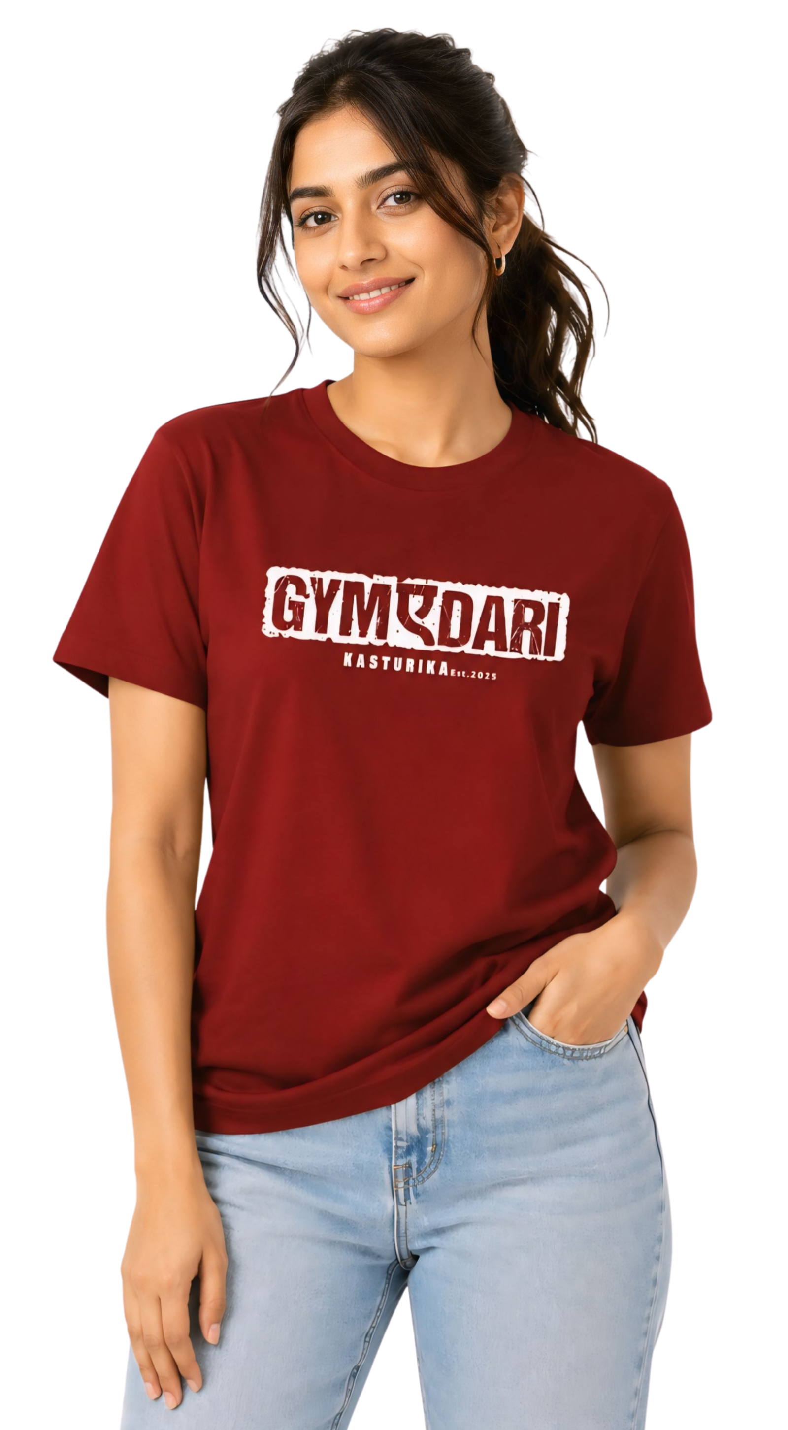 GymEdari Graphic Printed Regular Fit T-Shirt for Unisex | Kasturika 100% Premium Cotten T -Shirt  Image 