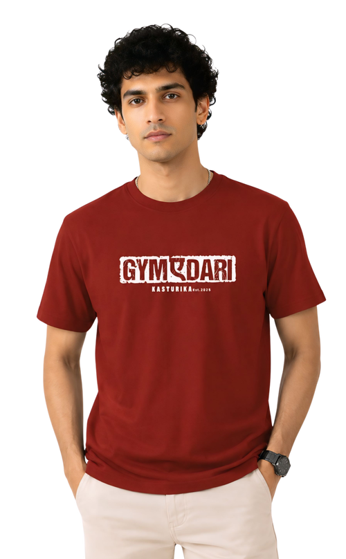 GymEdari Graphic Printed Regular Fit T-Shirt for Unisex | Kasturika 100% Premium Cotten T -Shirt  Image