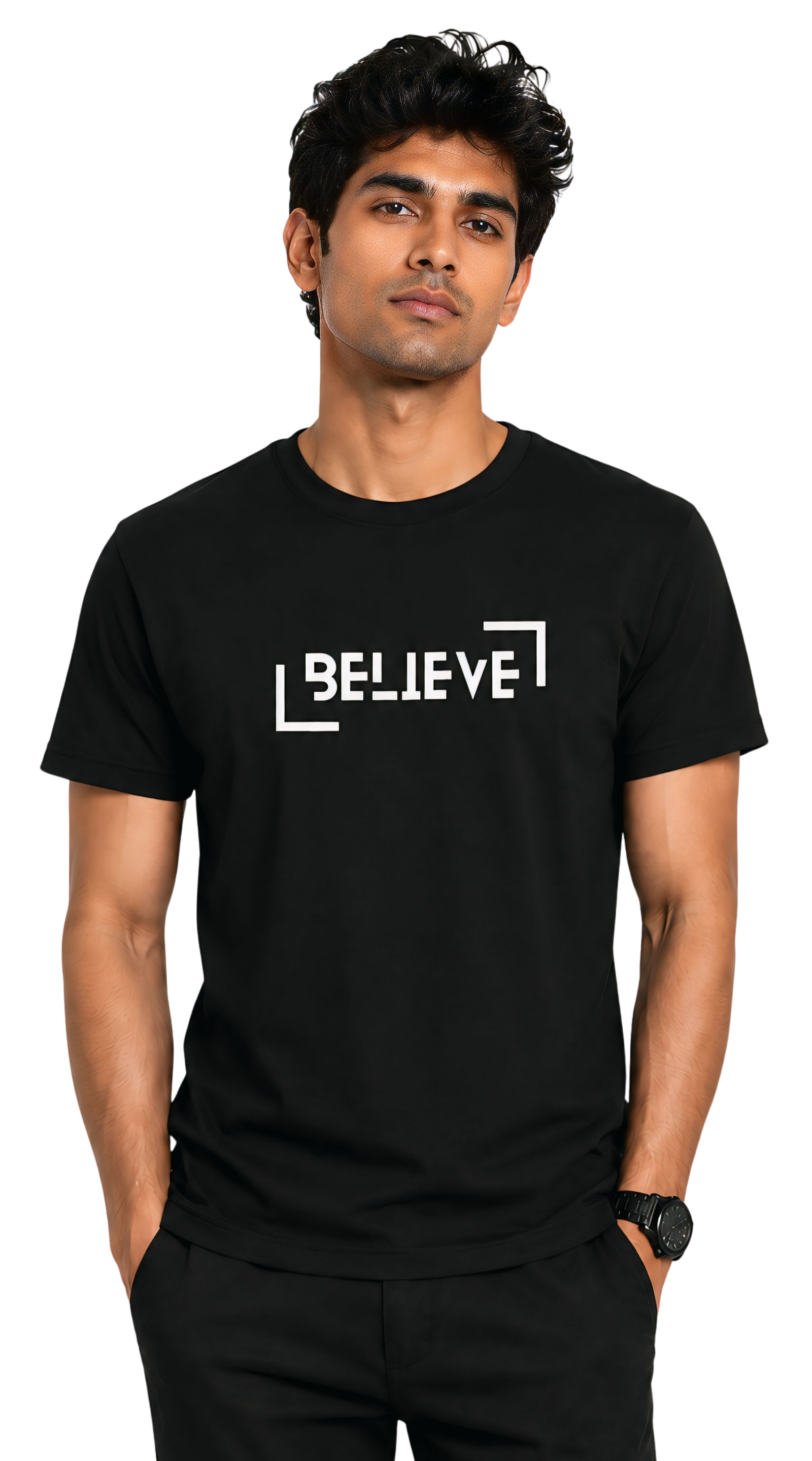 Kasturika Believe Graphic Regular Fit T-Shirt – Unisex  Image 