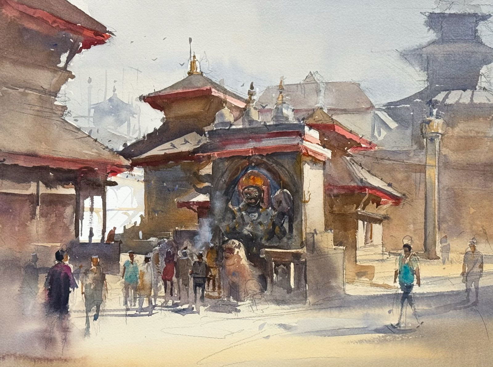 Artist Nishikant Palande - Nepal Kathmandu darbar Image