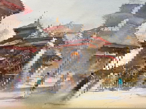 Artist Nishikant Palande - Nepal Kathmandu darbar Image