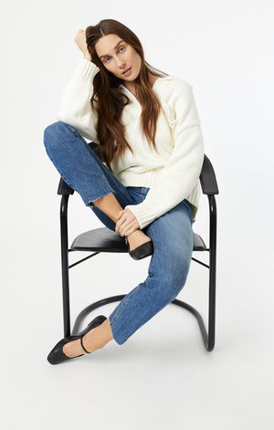 VIOLA STRAIGHT LEG IN DARK BRUSHED RECYCLED BLUE Image