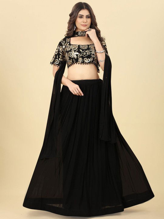 embroidered-sequinned-ready-to-wear-lehenga-and-blouse-with-dupatta Image