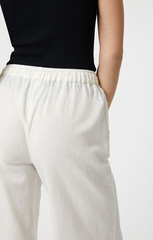 WOVEN LINEN PANTS IN WHITE Image