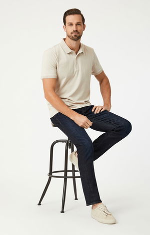 MATT RELAXED STRAIGHT LEG IN RINSE BRUSHED FEATHER BLUE