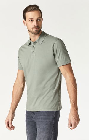 BASIC POLO SHIRT IN AGAVE GREEN