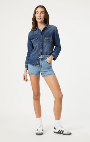 VELLA SHORTS IN MID RECYCLED BLUE Image