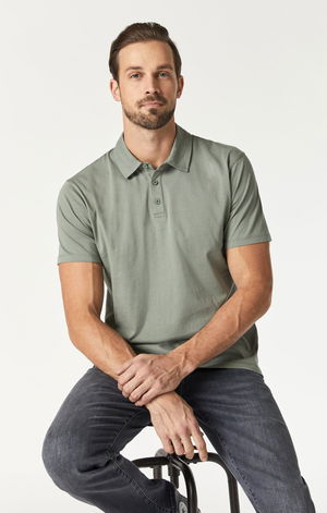 BASIC POLO SHIRT IN AGAVE GREEN Image