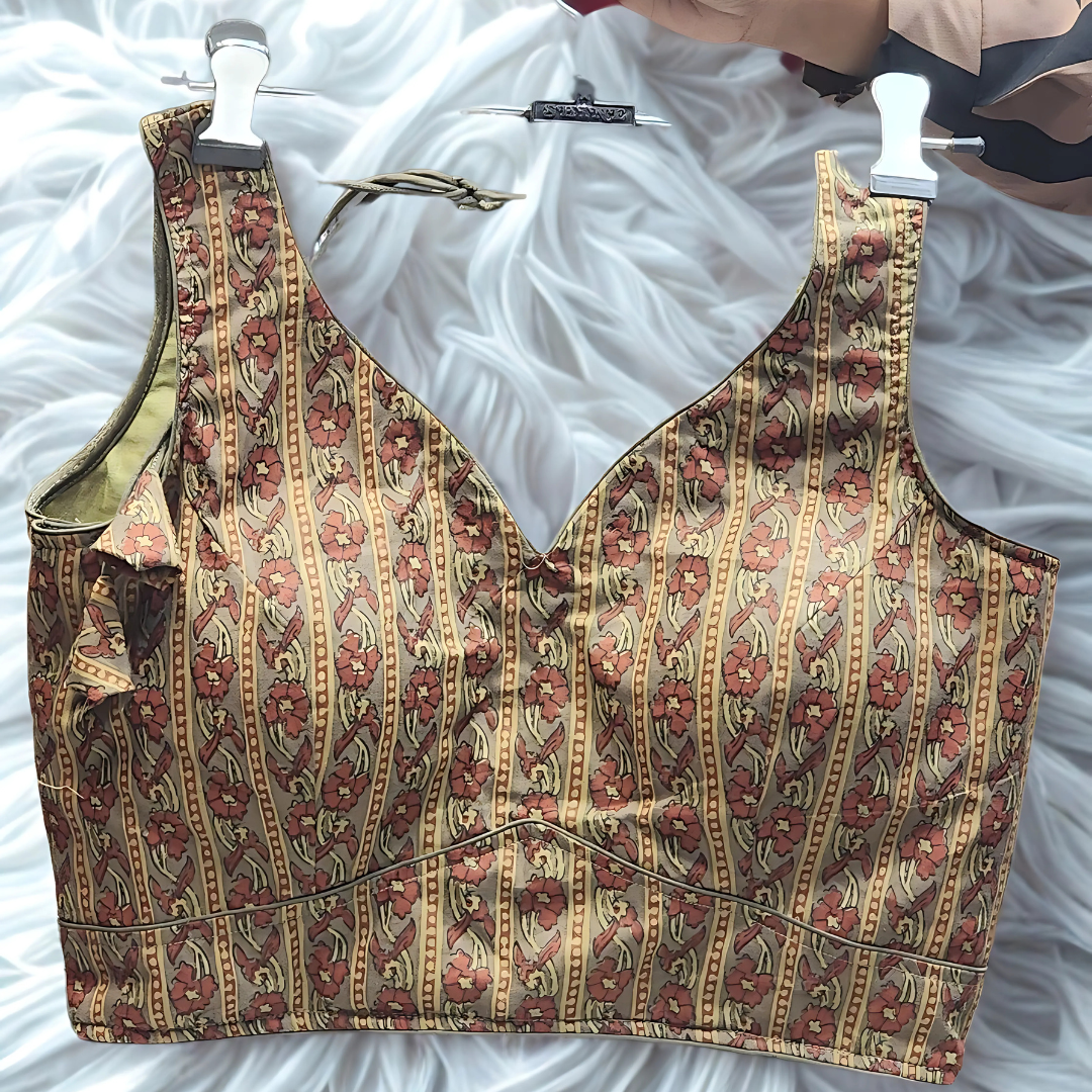 Breezy Comfort Meets Everyday Style – Printed Cotton Blouse with Soft Lining (Size 36–40) Image