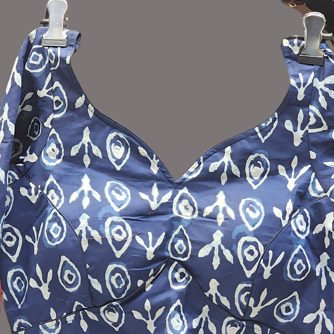 Stylish Printed Cotton Blouse – Readymade, Lined & Perfect for Daily Ethnic Wear Image