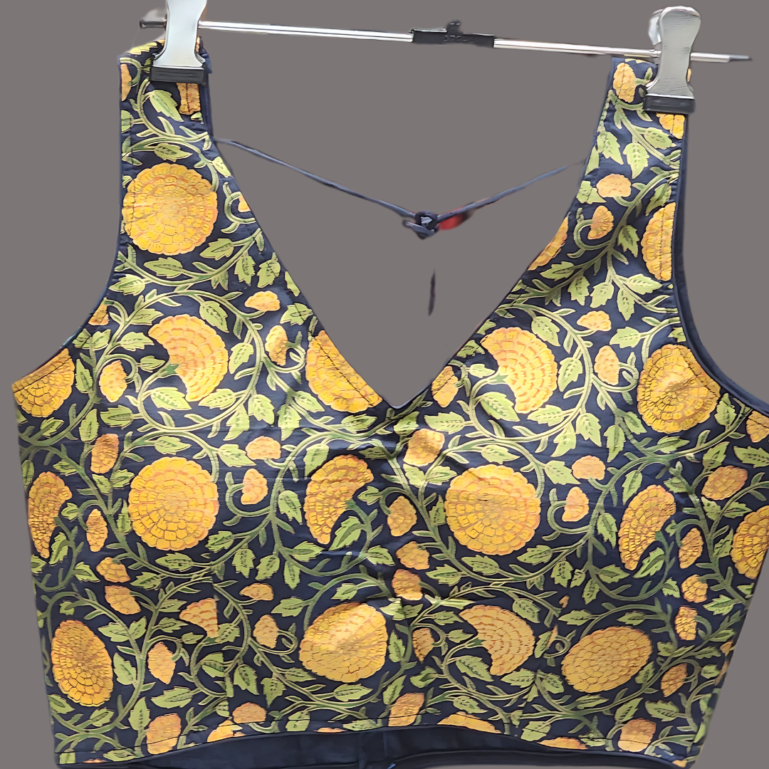 Women’s Summer Cotton Blouse – Ready-to-Wear with Printed Design & Comfort-Fit Lining Image