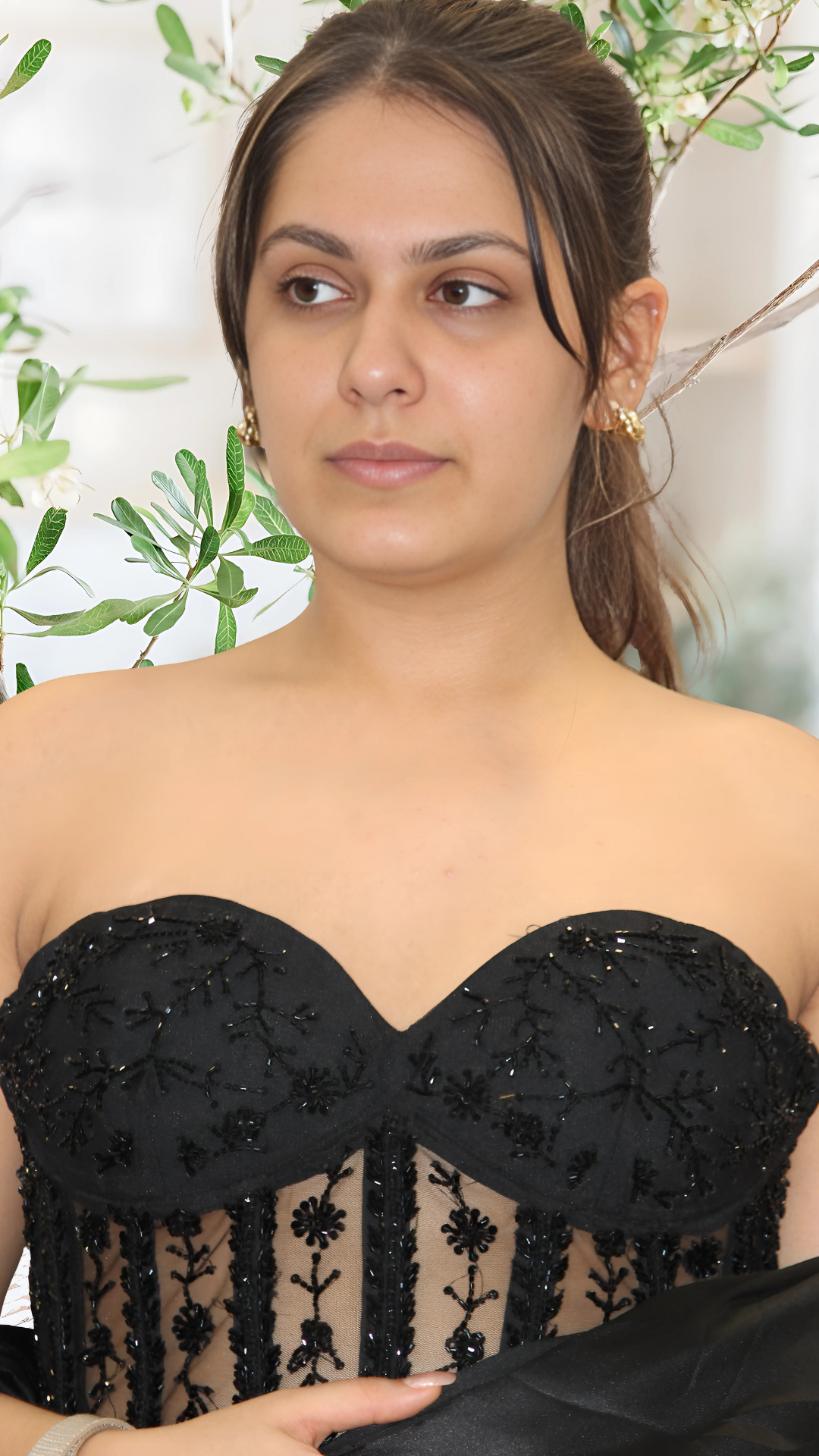 Black Handwork Designer Cord Set Blouse – Elegant Partywear with Intricate Embroidery Image