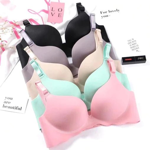 5 Pcs Free Sample Thin Cup Seamless Wireless Women Breathable Everyday Bra Push Up Seamless Bra Image