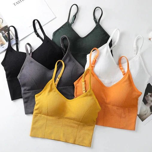 6 Psc Women Bralette U-shaped Back Padded Bra Image