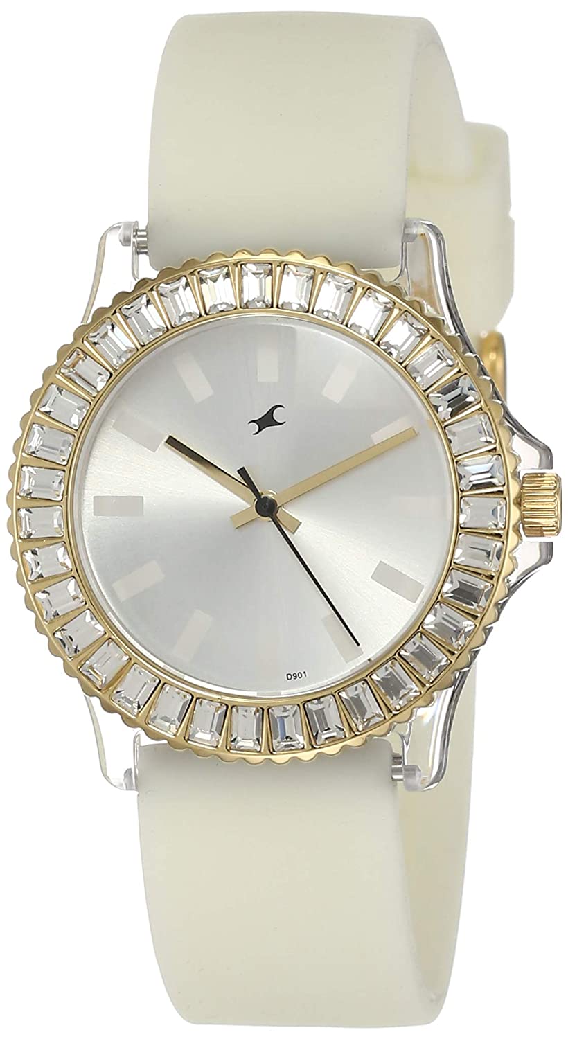 Hip Hop Analog White Dial Women's Watch- Image