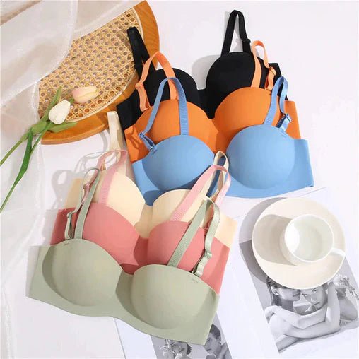 (Pack of 9)Cup Women Bra Sexy Push Up Bras Soft Wireless Bralette Solid Color Bra A B Cup Seamless Underwear Female Lingerie Image