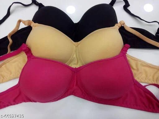 paded Bra for Women Multicolor Combo Pack of 3 paded Bras Image