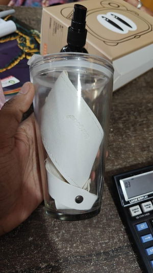 Glass Tumbler with Glass Straw and Lid Image