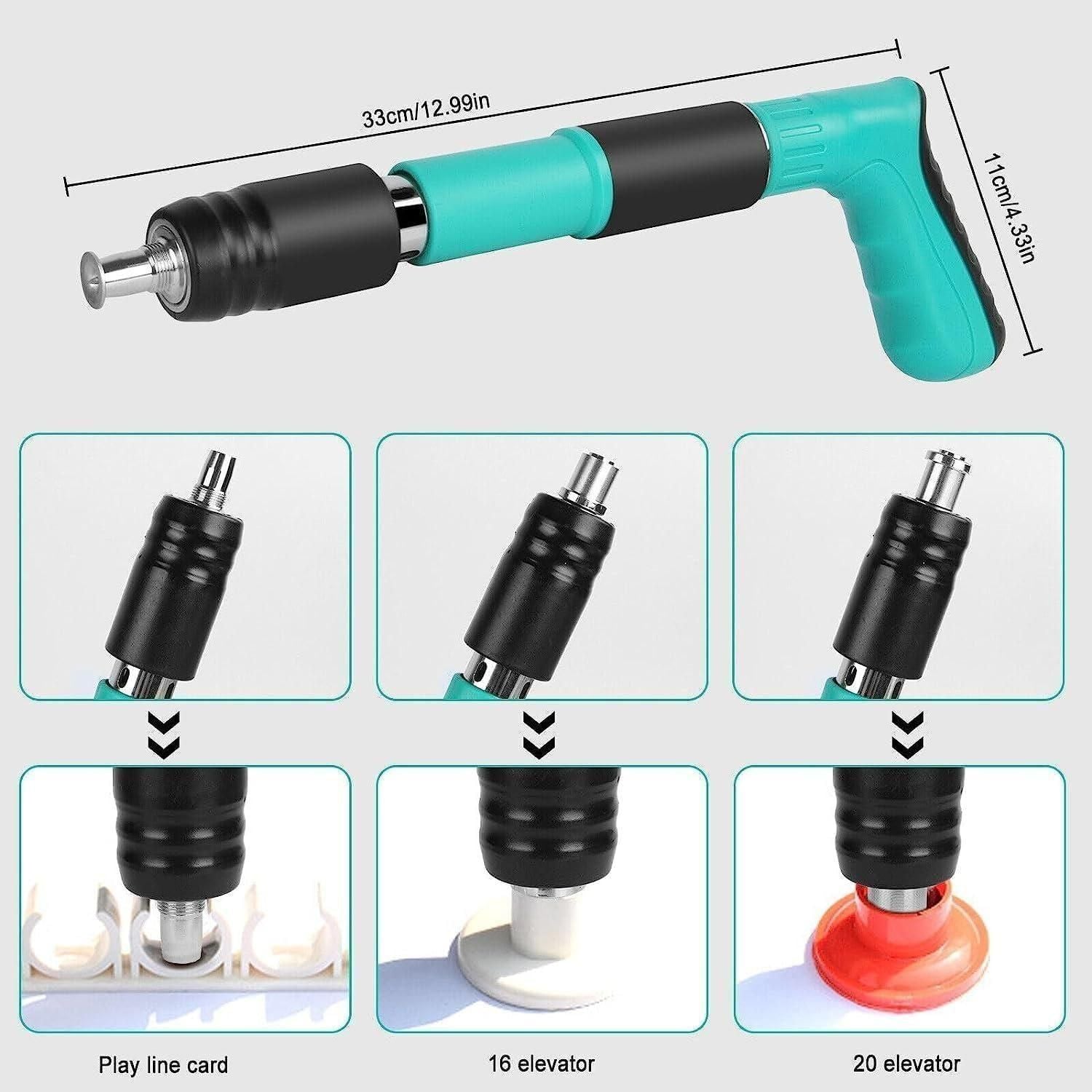 4 Speed Adjustable Manual Steel Concrete Nail Gun Tool Image 