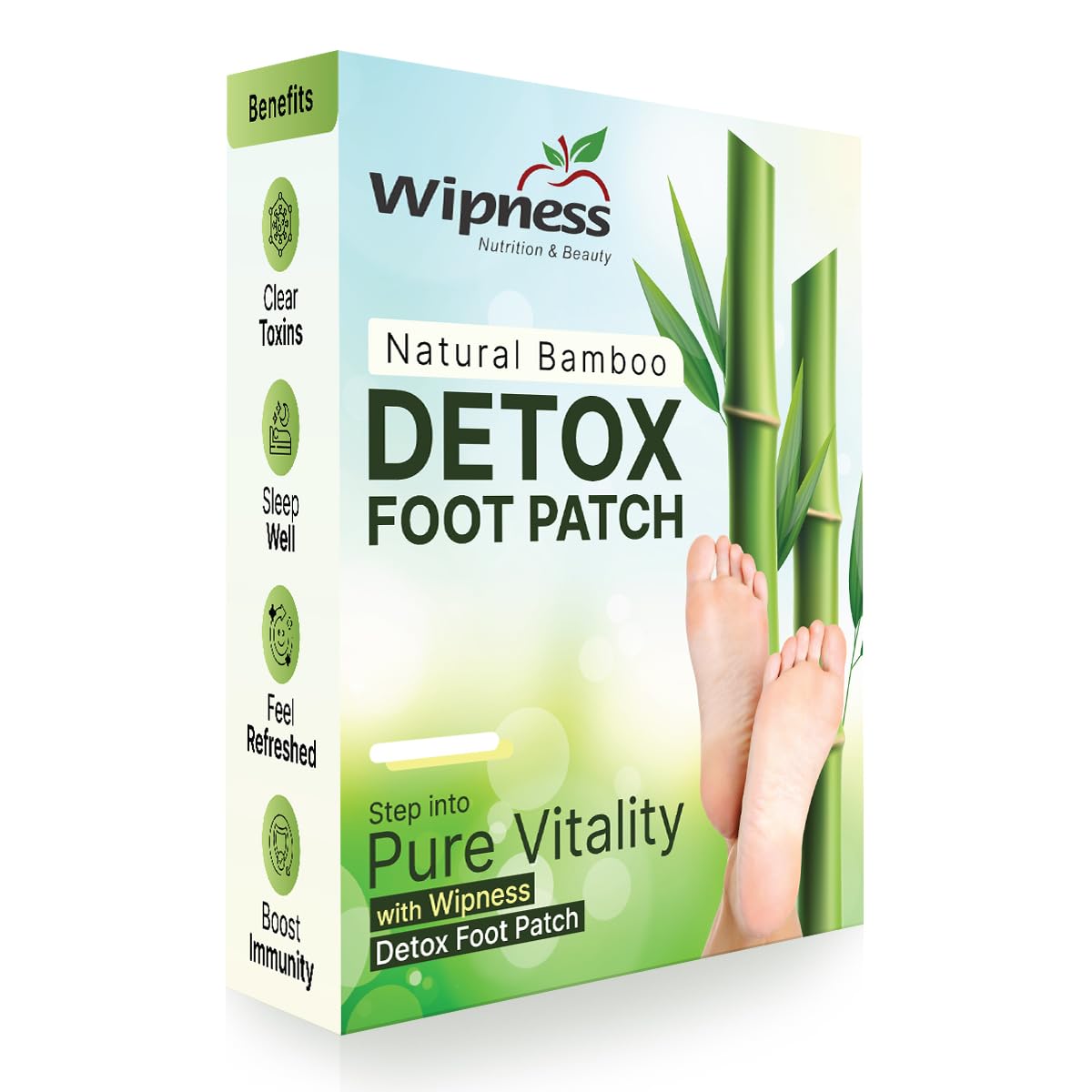 100% Natural Detox Foot Patches Cleansing Toxin Remover Foot Pads Stress Relief Sleep Patch for Men & Women - 10 Patches  Image 