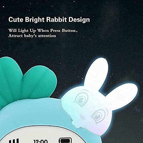 Radish Style Cute Rabbit Face Pretend Play Cell Phone Toy for Kids, Toddlers with Music, Ringtones, Lights - Birthday Party Favors and Gifts Image 