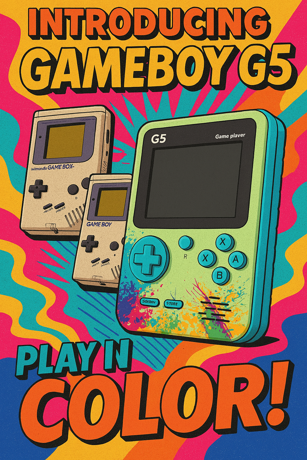 Harlay Toys G5 Handheld Game Console for Kids, Retro Gaming Device with 3.0