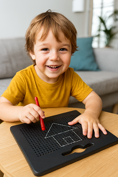 Harlay Toys MagPad Play Magnetic Drawing Board - Erasable Doodle Writing Pad for Kids - Color as per Stock Image