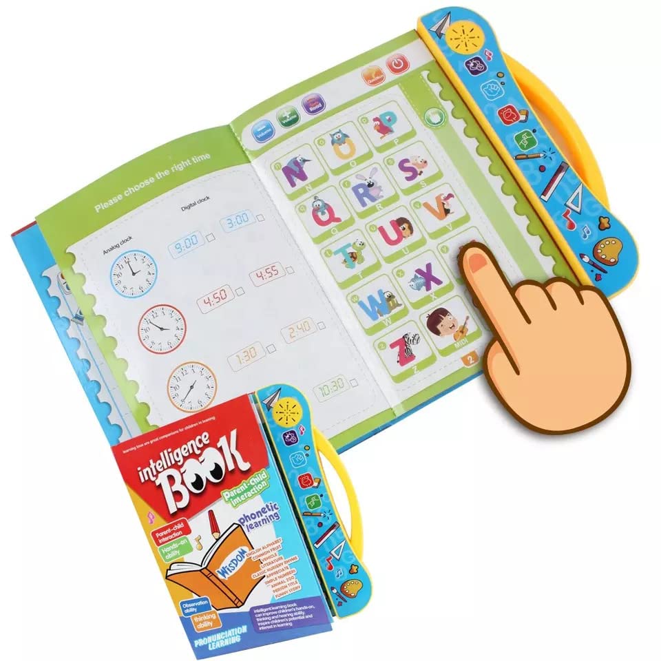 Harlay Toys Fun Activities Learning Book, Electronic Intelligent Book with All Learning Materials with Clear Voice with Touch Sensors for Kids | Multi Color and Eraser (3 AA battries Required - Not Included) Image 