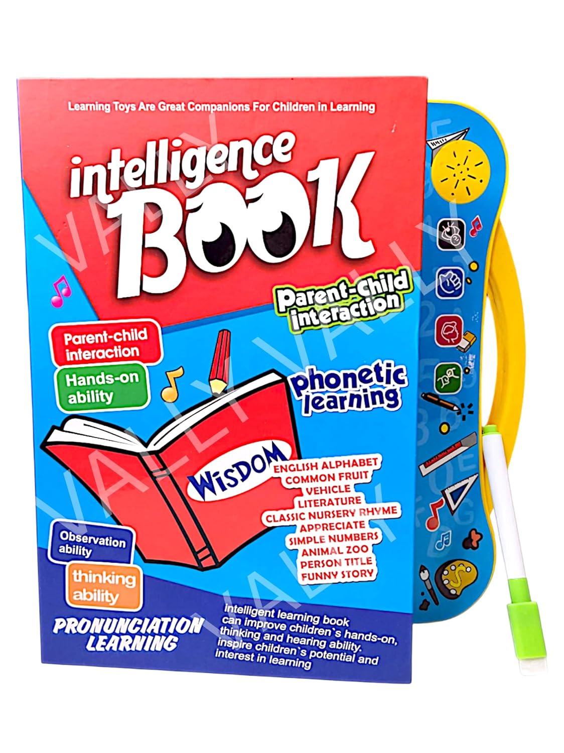 Harlay Toys Fun Activities Learning Book, Electronic Intelligent Book with All Learning Materials with Clear Voice with Touch Sensors for Kids | Multi Color and Eraser (3 AA battries Required - Not Included) Image 